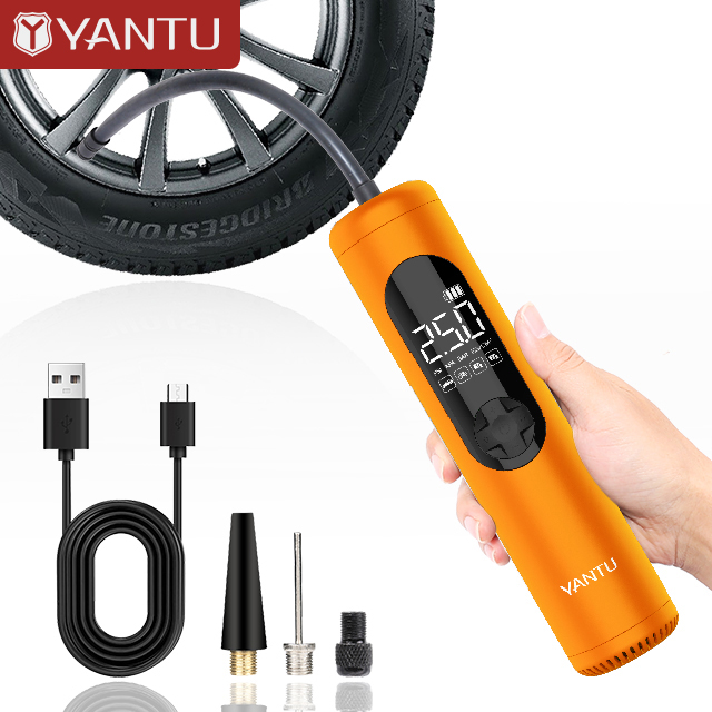 China YANTU A23 mini cordless digital air compressor 150PSI rechargeable  electric portable tyre bike ball air pump car tire inflator factory and  suppliers